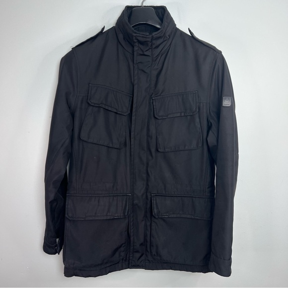 Tumi Other - Tumi Men’s Black Insulated Tech Jacket Hidden Hood - Zip & Snap - Size Small